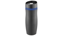 Thermobecher CremaExtensaNero schwarz/Ring blau