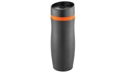 Thermobecher CremaExtensaNero schwarz/Ring orange
