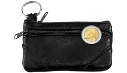 Schlüsseltasche Applikation schwarz