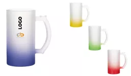 Glasbierkrug satiniert 470 ml