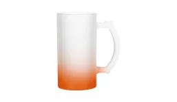 Glasbierkrug satiniert 470 ml - orange