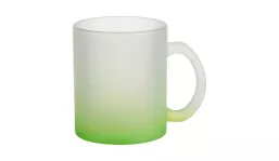 Glass mug with gradient 330 ml - green
