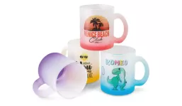 Glass mug with gradient 330 ml