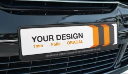 Kennzeicheneinleger mit Folienbeschriftung