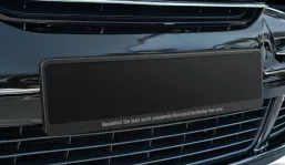 Blank license plate inserts black