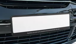 Blank license plate inserts white 1 mm