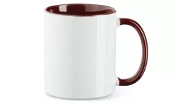 Cup Funny 330 ml - white/maroon