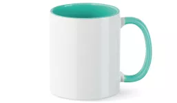 Cup Funny 330 ml - white/mint