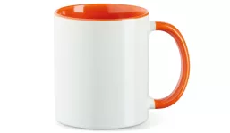 Cup Funny 330 ml - white/orange