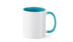 Cup Funny 330 ml - white/turquoise