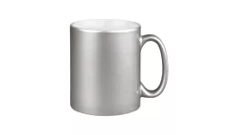 Tasse im Metallic-Look 330 ml - silber