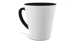 Tasse Latte innen 300 ml - schwarz