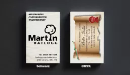 Business card made of maple