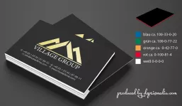 Visitenkarte schwarz mit Farbkern