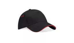 Beechfield Ultimate 5 Panel Cap - black/classic red