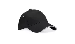 Beechfield Ultimate 5 Panel Cap - black/light grey