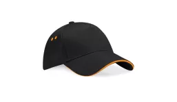 Beechfield Ultimate 5 Panel Cap - black/orange