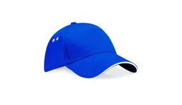 Beechfield Ultimate 5 Panel Cap - bright royal/white