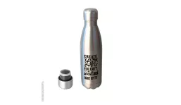 Edelstahl-Trinkflasche 500 ml - silber