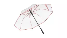AC golf umbrella FARE®-Pure - transparent/red