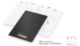 Buchkalender 2027 Prestige-Flexx Naturkarton schwarz