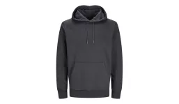 JACK & JONES - Cosy Hoodie Blk3902 - asphalt