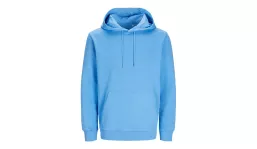 JACK & JONES - Cosy Hoodie Blk3902 - azure blue