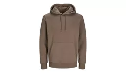 JACK & JONES - Cosy Hoodie Blk3902 - falcon brown