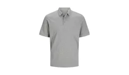 JACK & JONES - True Polo BLK7556  - LIGHT GREY MELANGE