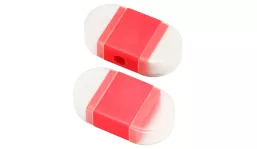 Sharpener with eraser - red