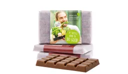 Design chocolate in glassine paper