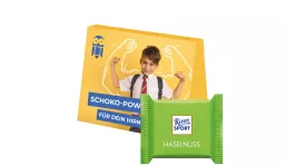 Werbekarte Midi, Ritter SPORT mini Nugat