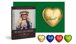 Lindt Chocolate Heart 20 g in promotional card