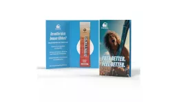 Upsters energylytes perfect peach stick in promotional folding card