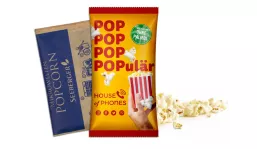 Seeberger Microwave popcorn in the advertising bag