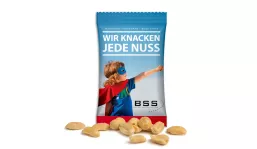 Roasted peanuts in promotional bag