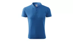 PIQUE POLO 203 Herren Polohemd - azureblau