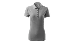 PIQUE POLO 210 Damen Polohemd - dunkelgrau meliert