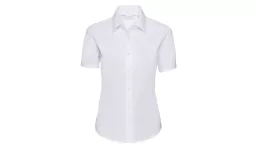 Oxford Blouse Ladies short sleeve - white