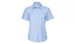 Oxford Blouse Ladies short sleeve - oxford blue