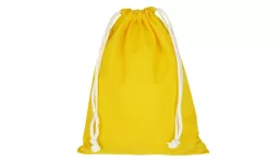 Zuziehbeutel mit doppeltem Kordelzug 25 x 30 cm - gelb