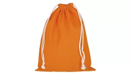 Zuziehbeutel mit doppeltem Kordelzug 25 x 30 cm - mandarin