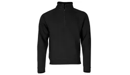 Premium Zip Neck Sweat Unisex - black