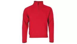 Premium Zip Neck Sweat Unisex - red
