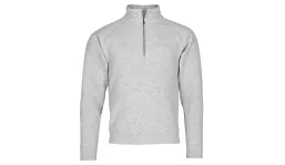 Premium Zip Neck Sweat Unisex - heather gray