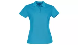 ladies premium polo - azure blue