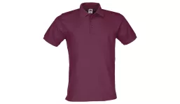 Premium cotton polo shirt Men - burgundy