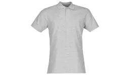 Premium cotton polo shirt Men - heather grey