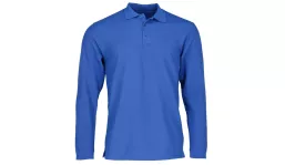 premium long sleeve polo unisex - royal