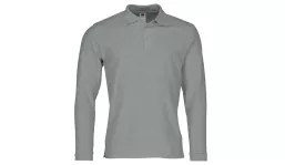 premium long sleeve polo unisex - athletic heather